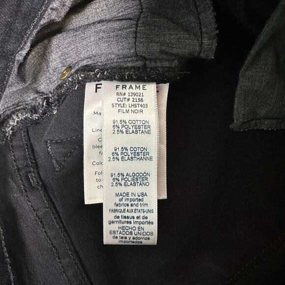 FRAME Le High Straight Jeans – Film Noir Black – Size 28 – High Rise – MSRP $238 - Picture 6 of 8